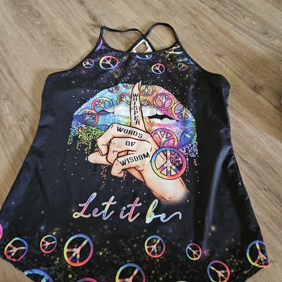 Colorful Peace Sign Tank Top - Picture 3 of 3